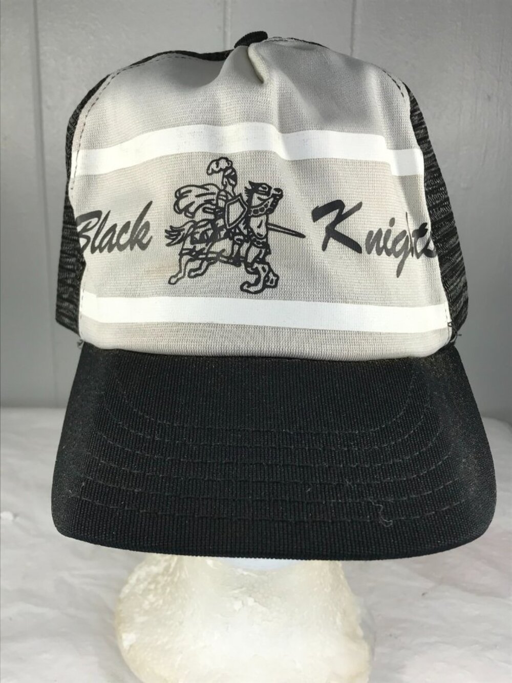 Vintage 80s Black Knights Trucker Hat Army West Point Mesh Cap Hat